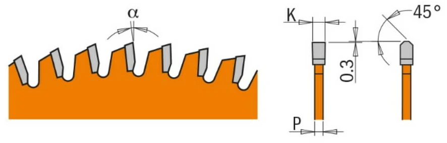 Pjovimo diskas aliuminiui CMT 296; 165x2,2x20; Z56; -6°