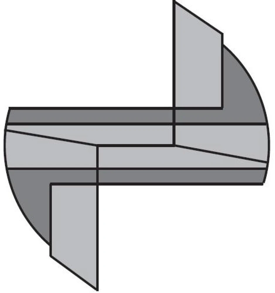 Tiesi pirštinė freza CMT; S=8 mm; D=8 mm