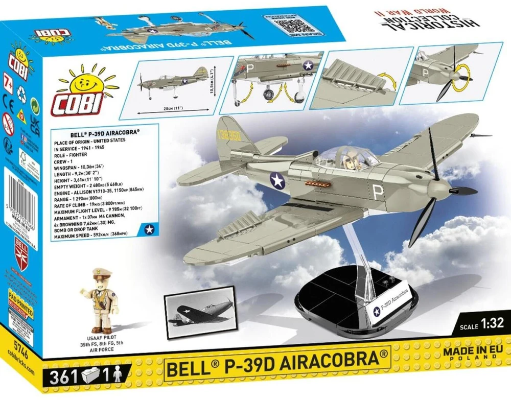 COBI HC II WWII BELL P-39D Airacobra 361 kl 5746
