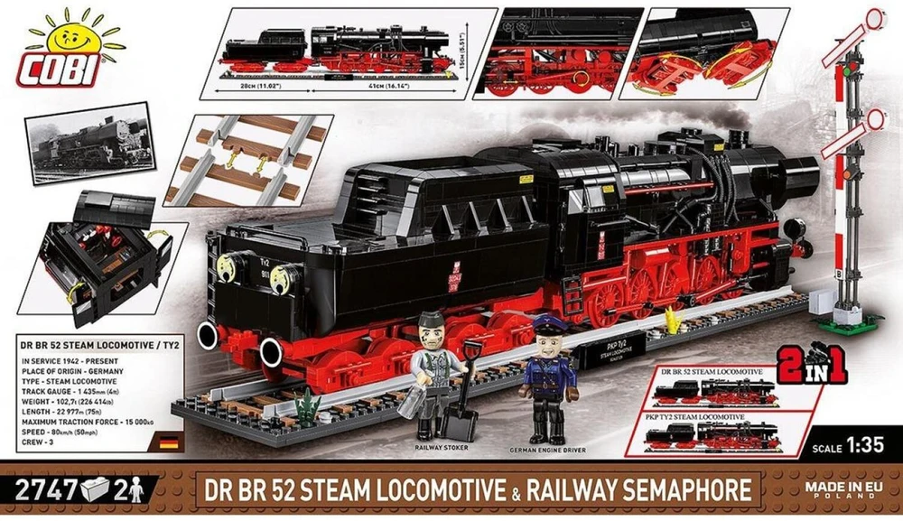 Cobi Historical Collection DR BR 52 Steam locomotive...