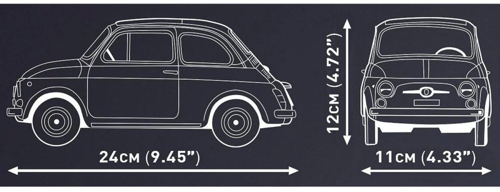 Cobi COBI Fiat 500 Abarth Executive Edition, statybinis žaislas (mastas: 1:12)