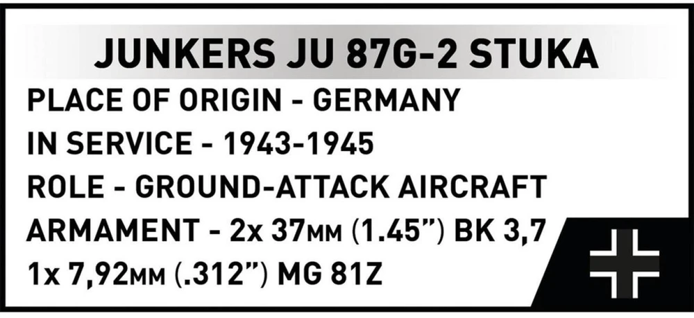 Cobi Klocki Junkers ju 87g-2 stuka 571 blokai
