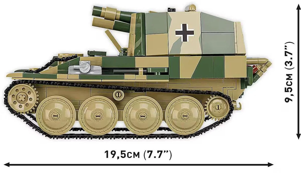 Cobi Klocki Sd.kfz.138/1 grotelių blokeliai 720 vnt
