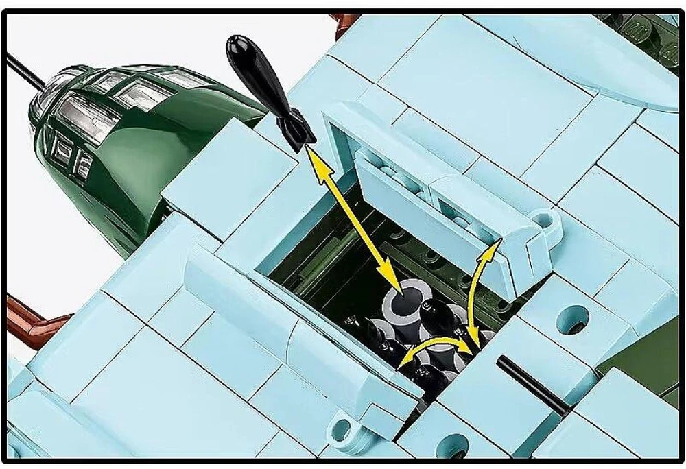 Cobi Klocki „Heinkel he 111 h-3“ 788 dalių statybiniai kaladėlės