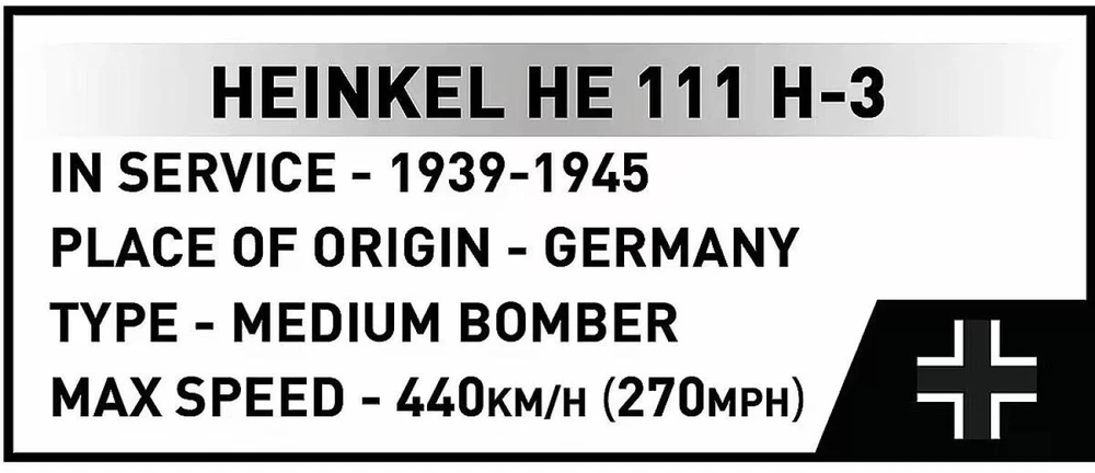 Cobi Klocki „Heinkel he 111 h-3“ 788 dalių statybiniai kaladėlės