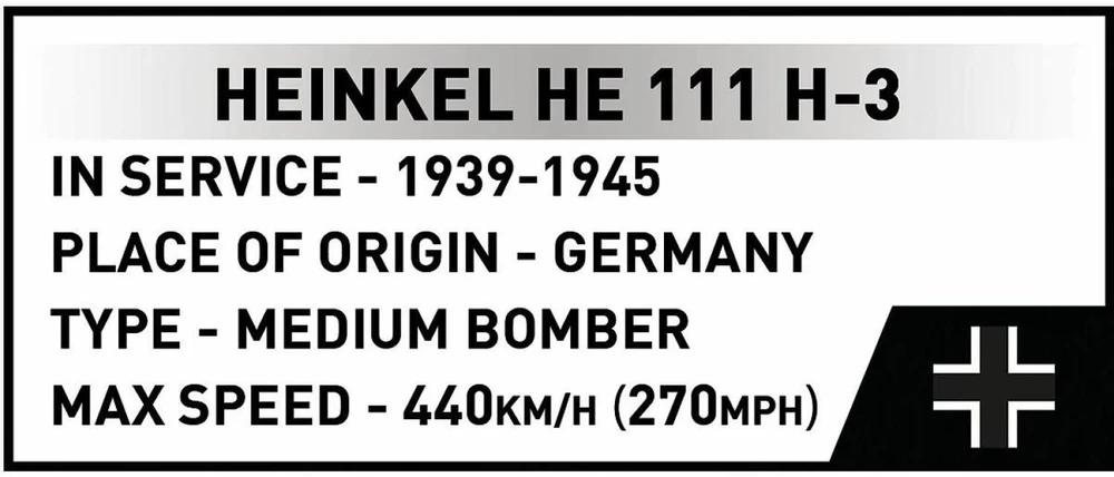 Cobi Klocki „Heinkel he 111 h-3“ 788 dalių statybiniai kaladėlės