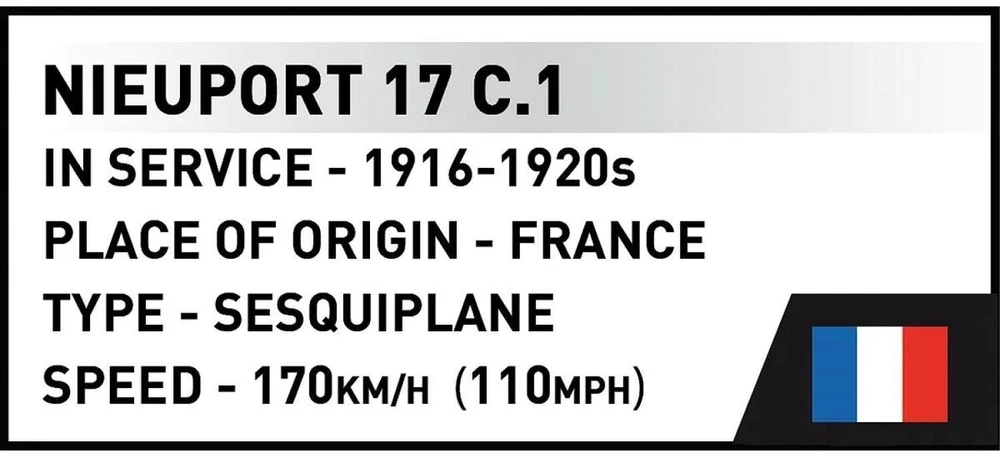 Cobi Klocki Nieuport 17 C.1 277 klocków