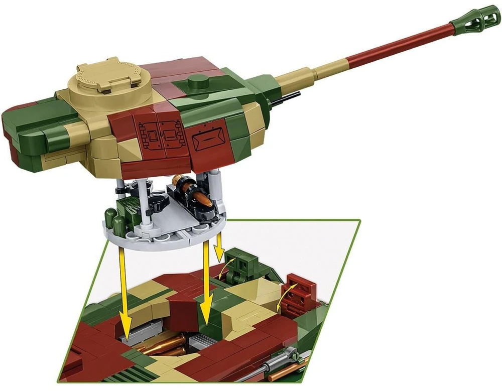 Cobi Konstruktoriaus kaladėlės WWII PZKPFW IV AUSF.G, 1107 kaladėlių