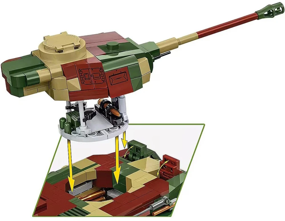 Cobi Konstruktoriaus kaladėlės WWII PZKPFW IV AUSF.G, 1107 kaladėlių