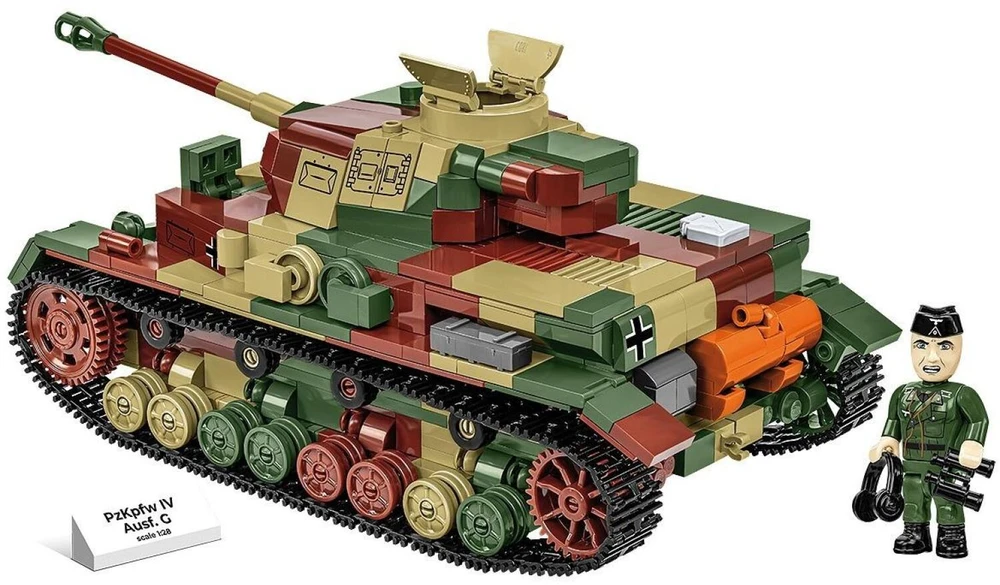 Cobi Konstruktoriaus kaladėlės WWII PZKPFW IV AUSF.G, 1107 kaladėlių