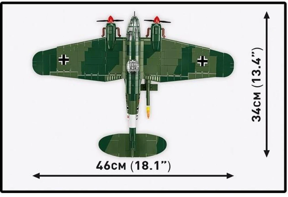 Cobi Klocki „Heinkel he 111 h-22“ su v1 skraidančia bomba, 927 dalys