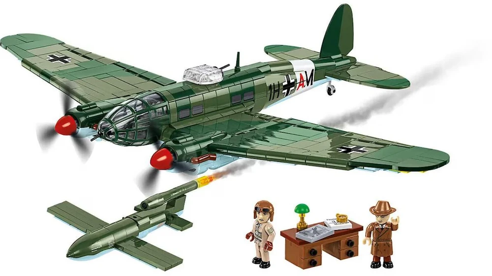 Cobi Klocki „Heinkel he 111 h-22“ su v1 skraidančia bomba, 927 dalys