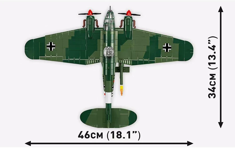 Cobi Klocki „Heinkel he 111 h-22“ su v1 skraidančia bomba, 927 dalys