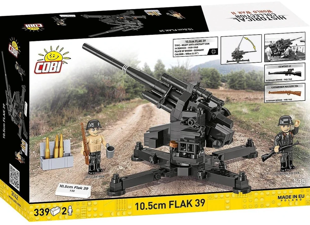 Cobi Klocki 10,5 cm priešlėktuvinės gynybos blokai 39 339 blokai