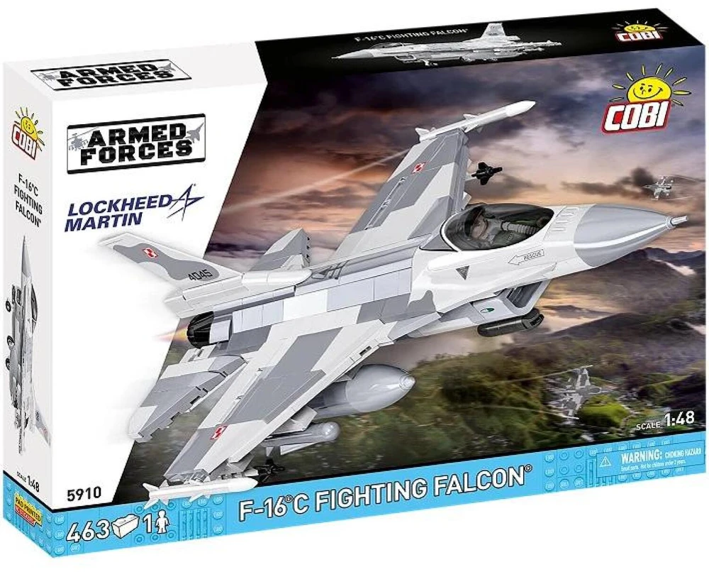 Cobi Klocki F-16c kovos sakalas blokuoja 463 blokus