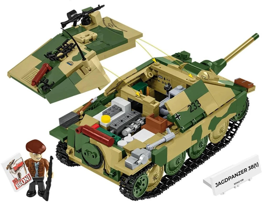 Cobi „Jagdpanzer 38(t) Chwat“ – 731 kaladėlių konstruktorius