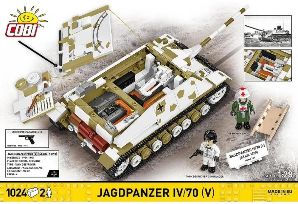Cobi Klocki Jagdpanzer IV/70 (V) (Sd.Kfz.162/1) 1024 vnt.