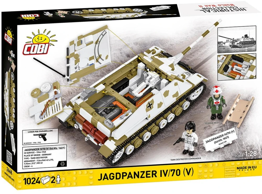 Cobi Klocki Jagdpanzer IV/70 (V) (Sd.Kfz.162/1) 1024 vnt.