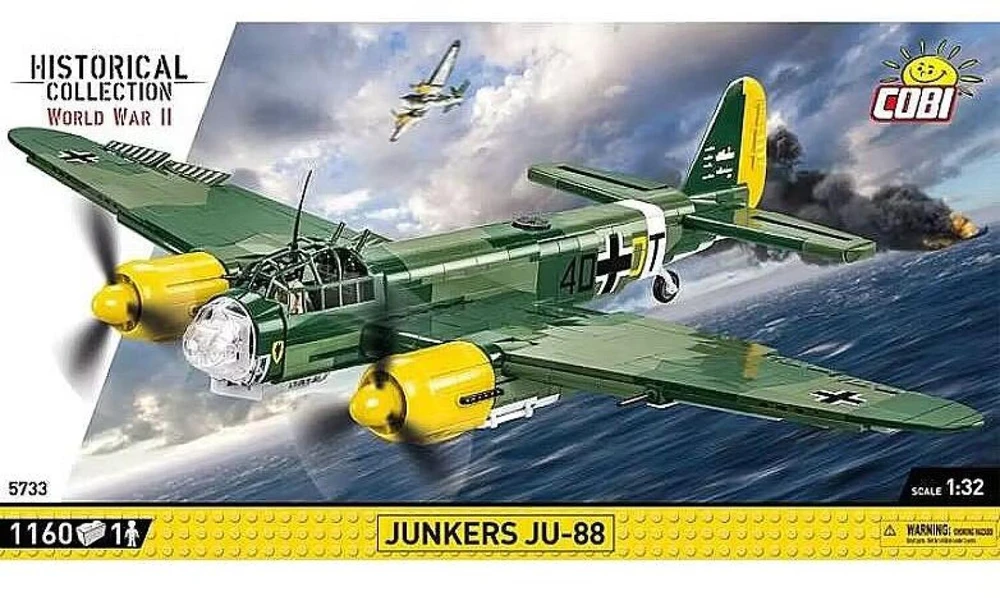 Cobi Klocki Junkers Ju-88 konstravimo kaladėlės, 1160 detalių