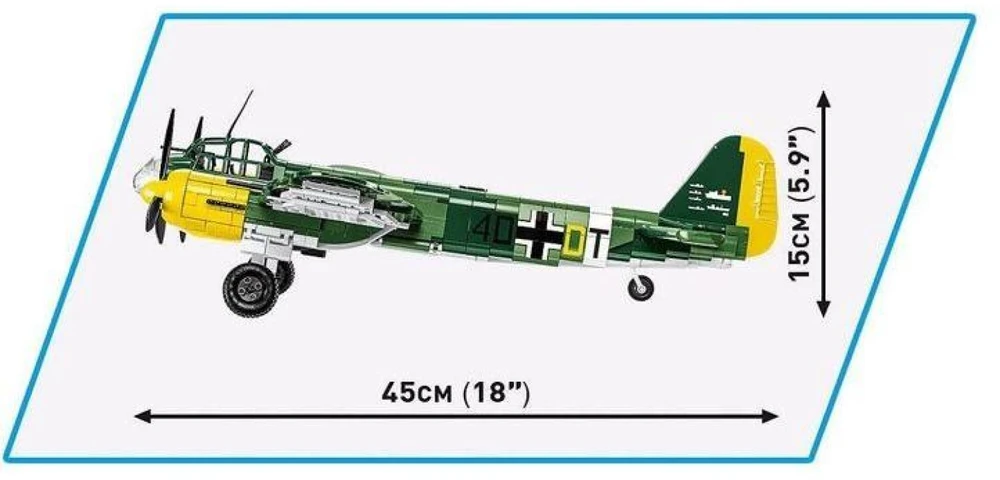 Cobi Klocki Junkers Ju-88 konstravimo kaladėlės, 1160 detalių