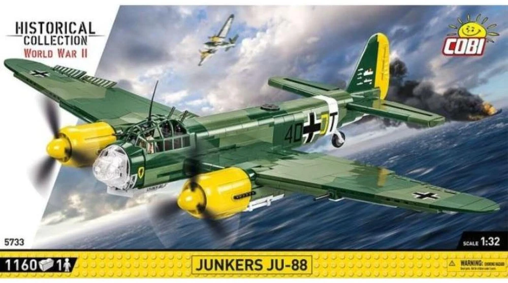 Cobi Klocki Junkers Ju-88 konstravimo kaladėlės, 1160 detalių