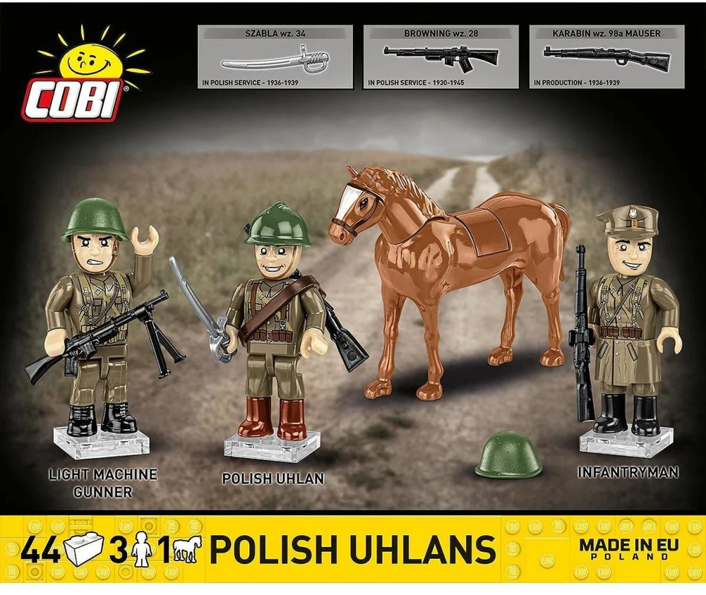 Cobi Klocki Lenkų ulonų komanda blokuoja 44 kadrus