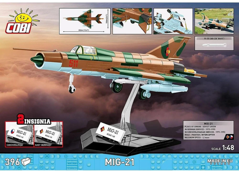 Cobi Klocki Mig 21 blokai 396 blokai