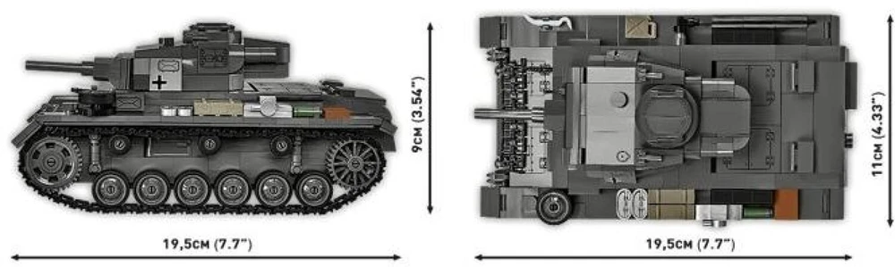Cobi Klocki Panzer III Ausf.H blokai 963 vnt