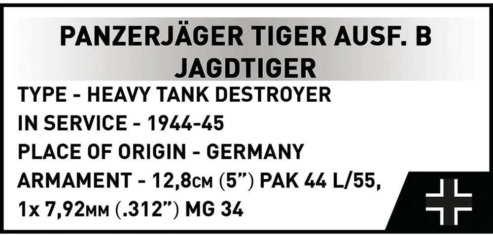 Cobi Klocki panzerjager tiger ausf.b 1371 elementy