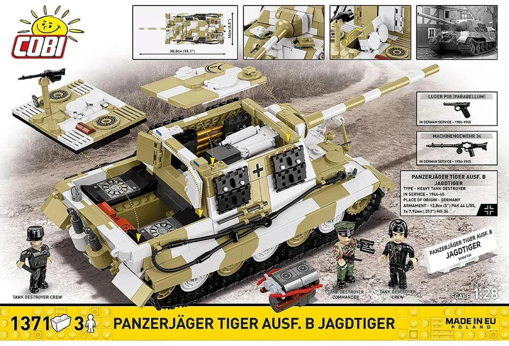 Cobi Klocki panzerjager tiger ausf.b 1371 elementy