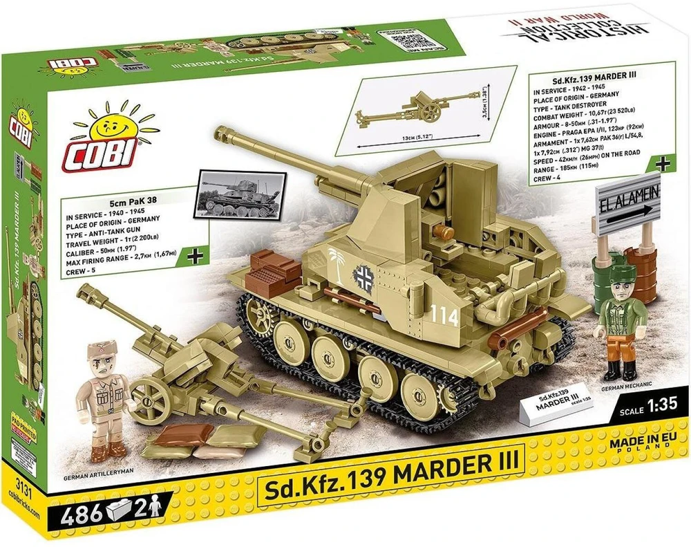 Cobi Konstruktorius Sd.Kfz. Marder III, 486 detali