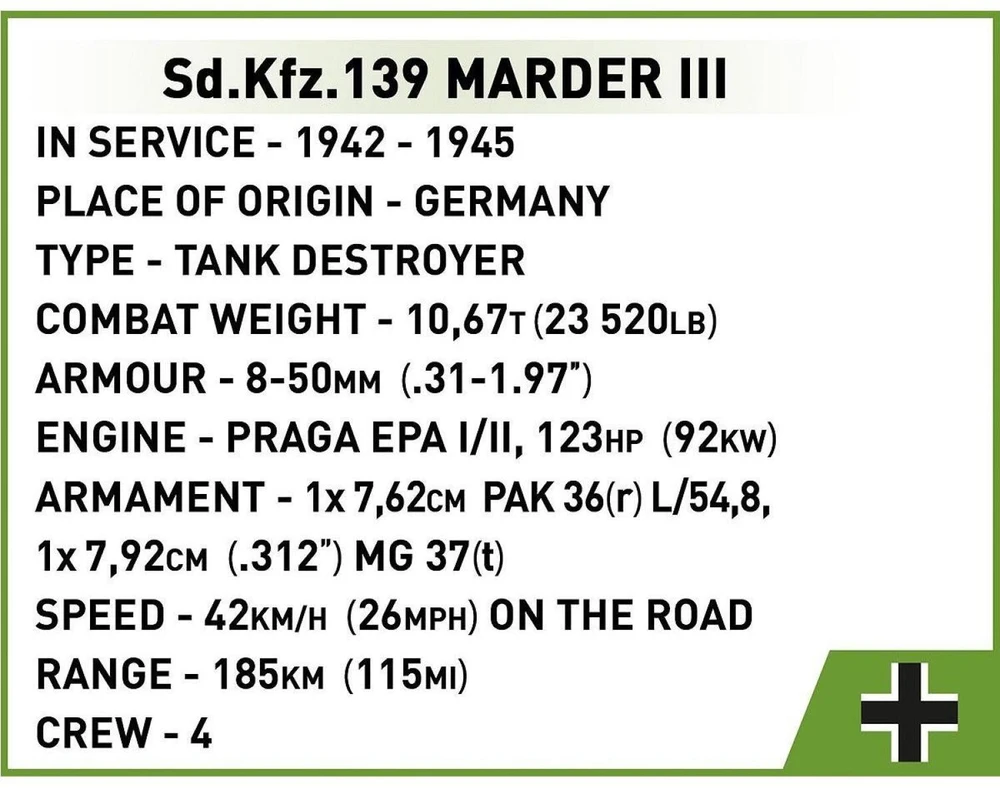 Cobi Konstruktorius Sd.Kfz. Marder III, 486 detali
