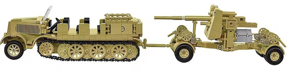 Cobi Klocki Sd.kfz.8 vilkimo blokai 8,8 cm priešlėktuvinės gynybos 36, 975 vienetai