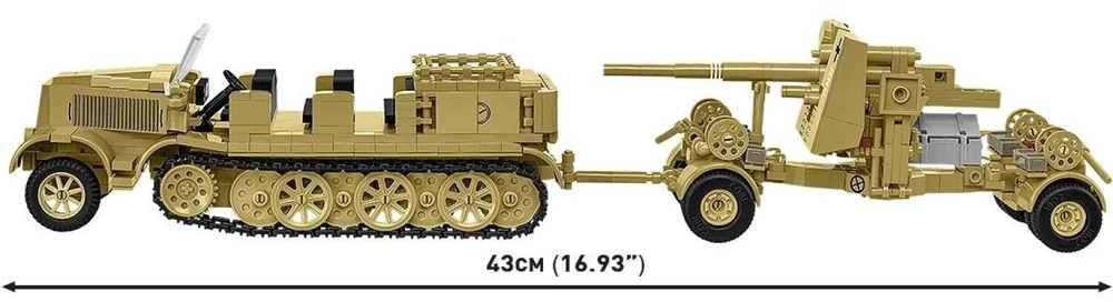 Cobi Klocki Sd.kfz.8 vilkimo blokai 8,8 cm priešlėktuvinės gynybos 36, 975 vienetai
