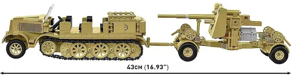 Cobi Klocki Sd.kfz.8 vilkimo blokai 8,8 cm priešlėktuvinės gynybos 36, 975 vienetai
