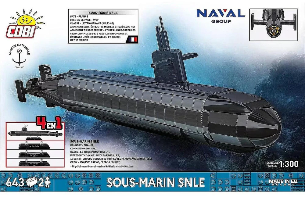 Cobi Klocki sous-marin snle 643 klocki