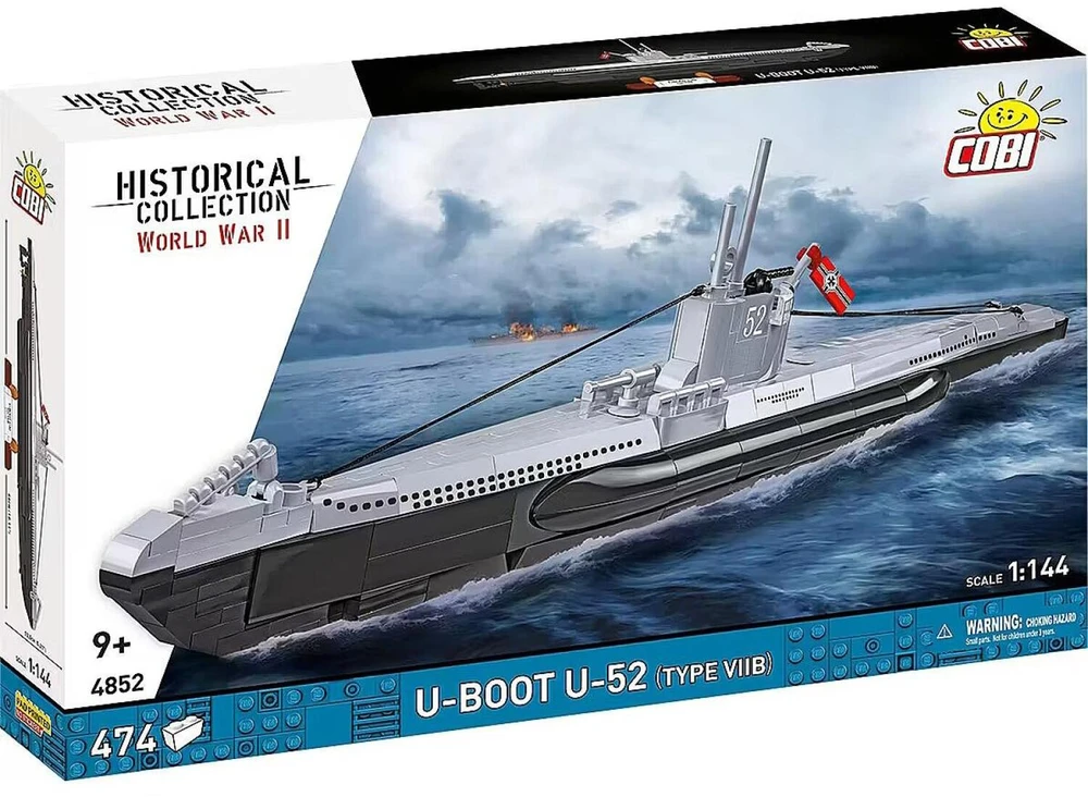 Cobi Klocki Povandeninio laivo U-52 konstrukciniai kaladėlės, 474 dalys