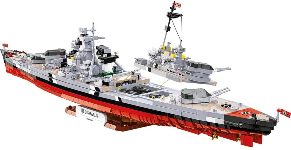 Cobi Klocki Karo laivas „Bismarck 3204“ kaladėlės