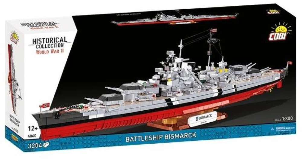 Cobi Klocki Karo laivas „Bismarck 3204“ kaladėlės