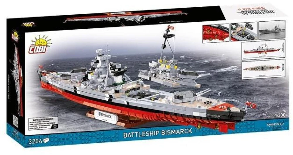 Cobi Klocki Karo laivas „Bismarck 3204“ kaladėlės