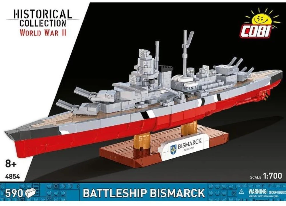 Cobi Klocki Karinis laivas „Bismarck“ 590 blokų