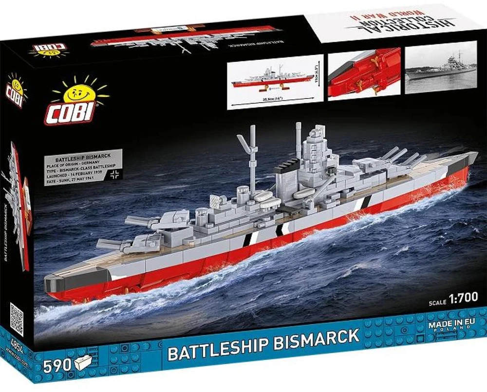 Cobi Klocki Karinis laivas „Bismarck“ 590 blokų