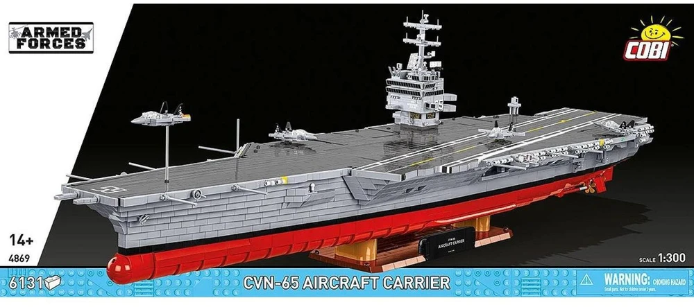 Cobi Konstruktoriaus kaladėlės CVN-65 lėktuvnešis, 6131 kaladėlių