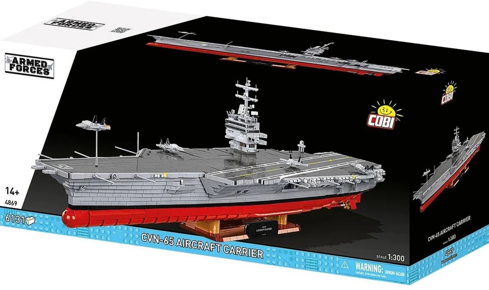 Cobi Konstruktoriaus kaladėlės CVN-65 lėktuvnešis, 6131 kaladėlių