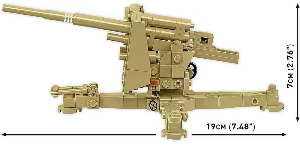 Cobi 8,8 cm skersmens neperšaunamos kaladėlės, 18 232 kaladėlės, 1:35