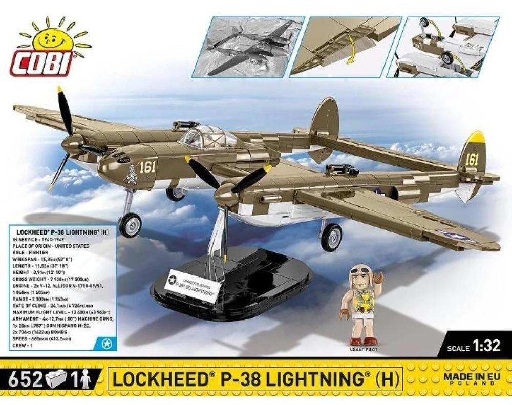 Cobi Klocki „Lockheed P-38H Lightning“ pagalvėlės