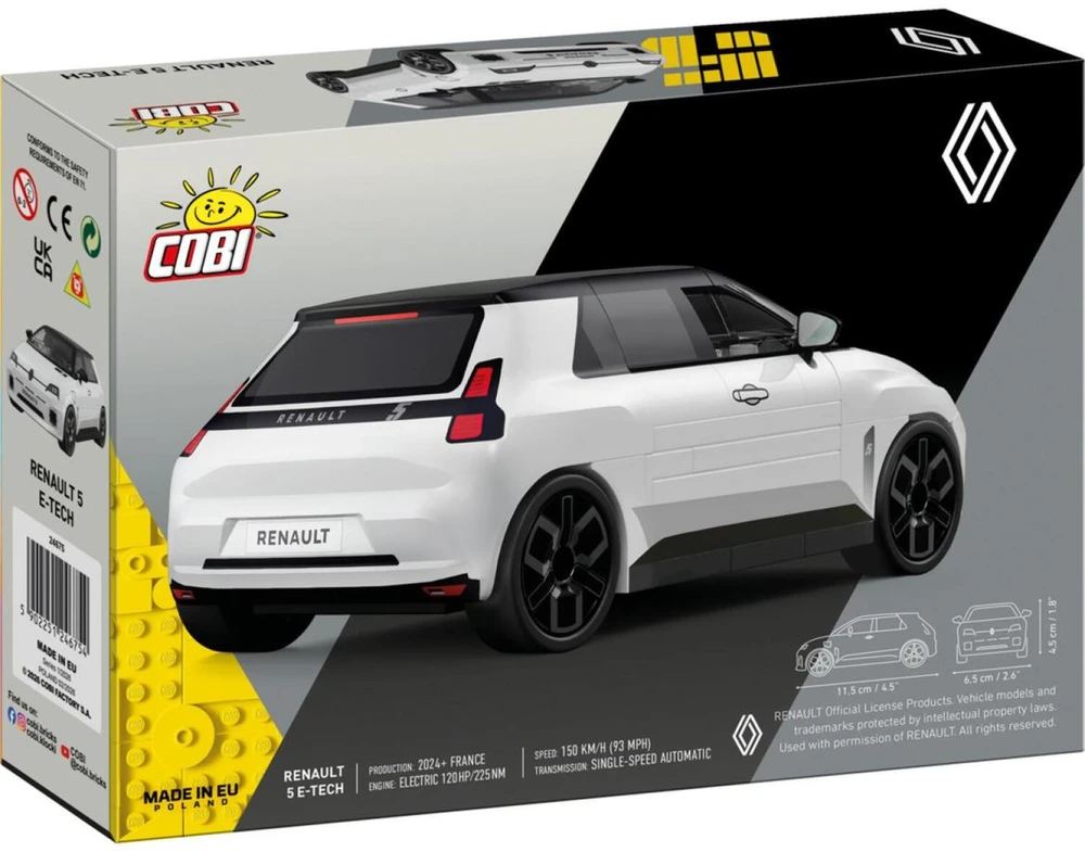 COBI Renault 5 E-TECH baltas 78kl 24675