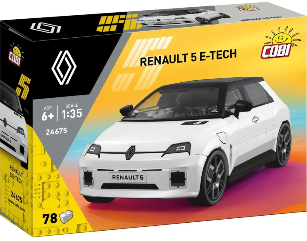 COBI Renault 5 E-TECH baltas 78kl 24675