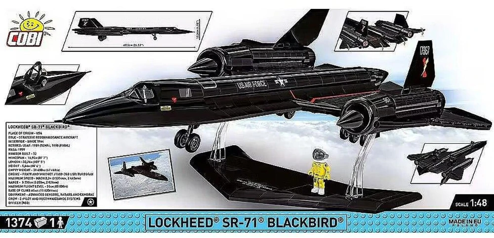 COBI konstruktorius Lockheed SR‑71 Blackbird 1:48, 1374 det., 9+, 5891