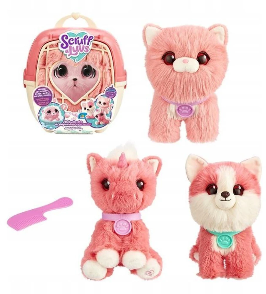 Cobi Little Live Pets Scruff a Luvs žaislinis gyvūnėlis – koralinė
